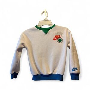 Nike Toddler White Sweatshirt with Blue and Green Accents size 4T